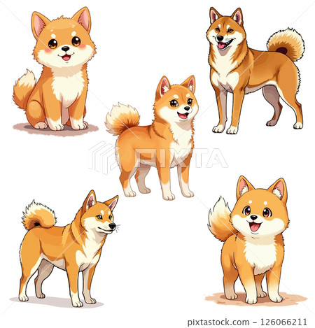 Shiba Inu的例證 126066211