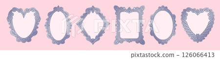 Antique mirror frames set 126066413