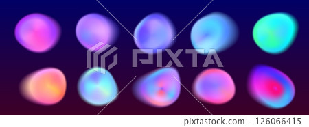 Luminous gradient aura circles set 126066415