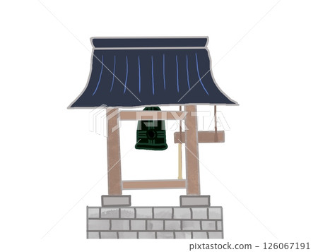 寺廟鐘樓的插圖 126067191