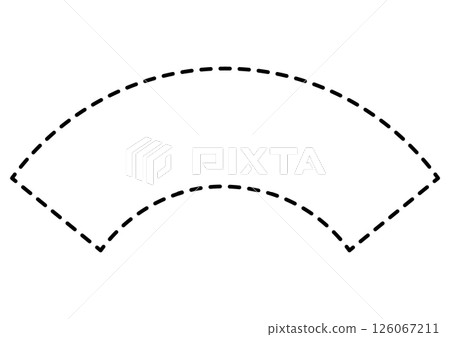 Black fan-shaped heading frame 126067211
