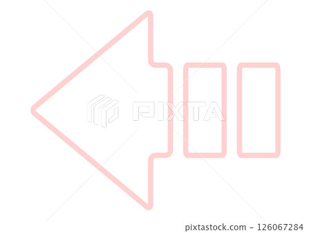 Pink broken simple arrow icon Pink broken simple arrow icon 126067284