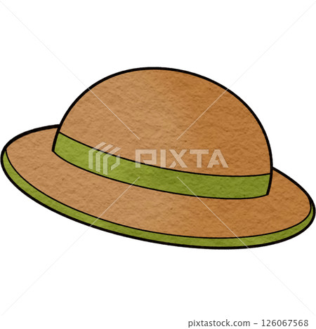 The illustration of a camping hat The illustration of a camping hat 126067568