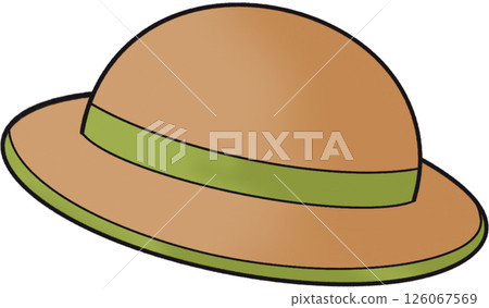 The illustration of a camping hat The illustration of a camping hat 126067569