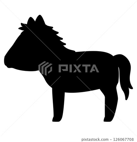 Horse silhouette sideways 126067708