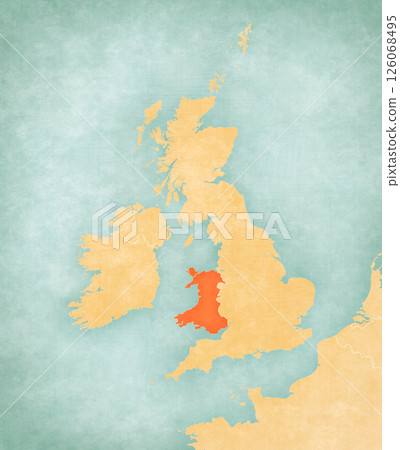 Map of British Isles - Wales 126068495