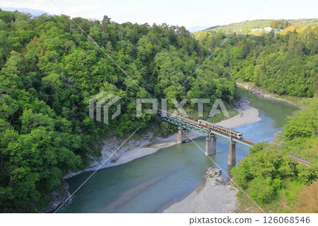 Sky Walk: Iida Line and local trains seen from Tenryukyo 4 126068546