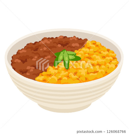 Illustration of minced meat bowl 126068766