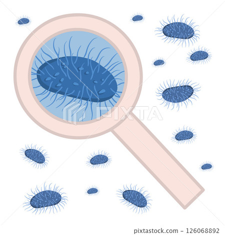 Vector isolated illustration inguinal granuloma bacterium. 126068892