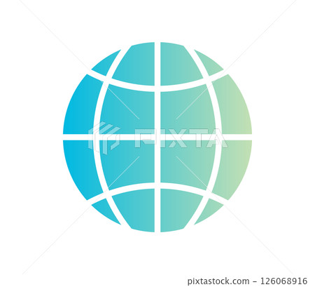 Gradient globe icon illustration vector 126068916