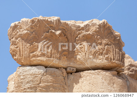 The ruins of the palace of King Herod's Masada 126068947