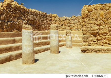 The ruins of the palace of King Herod's Masada The ruins of the palace of King Herod's Masada 126068950
