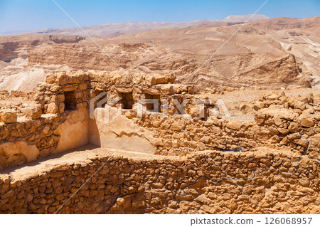 The ruins of the palace of King Herod's Masada 126068957