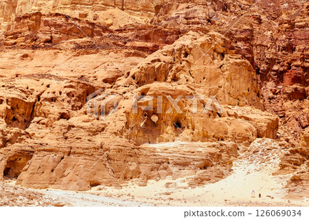 Rock texture in Timna Valley, Israel 126069034