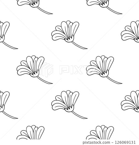 Monochrome cute pattern. Pattern for textiles in hand draw style Monochrome cute pattern. Pattern for textiles in hand draw style 126069131