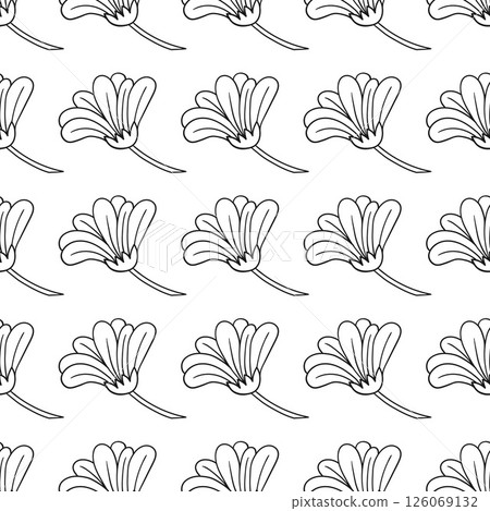 Monochrome cute pattern. Pattern for textiles in hand draw style Monochrome cute pattern. Pattern for textiles in hand draw style 126069132