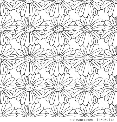 Monochrome cute pattern. Pattern for textiles in hand draw style Monochrome cute pattern. Pattern for textiles in hand draw style 126069148