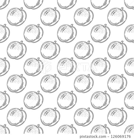 Monochrome cute pattern. Pattern for textiles in hand draw style 126069176