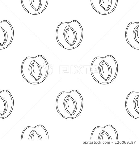 Monochrome cute pattern. Pattern for textiles in hand draw style 126069187
