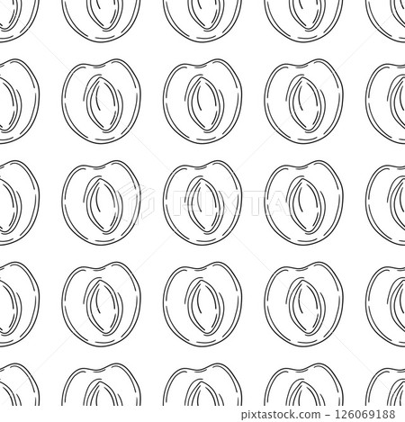 Monochrome cute pattern. Pattern for textiles in hand draw style 126069188