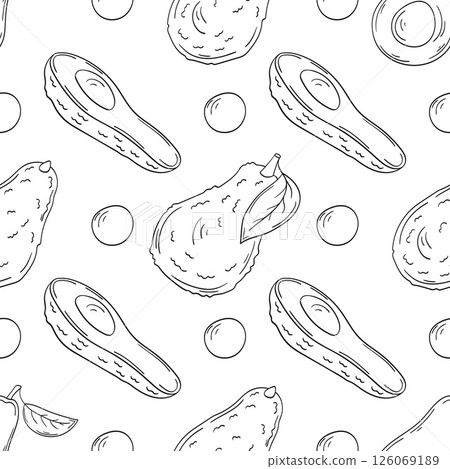 Monochrome cute pattern. Pattern for textiles in hand draw style Monochrome cute pattern. Pattern for textiles in hand draw style 126069189