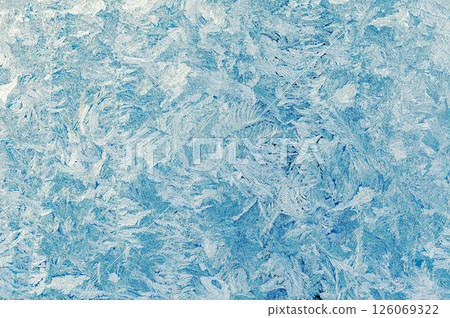 Frost on a window in winter 126069322