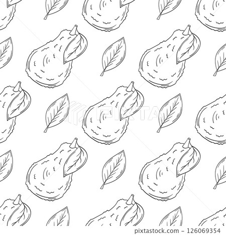 Monochrome cute pattern. Pattern for textiles in hand draw style 126069354
