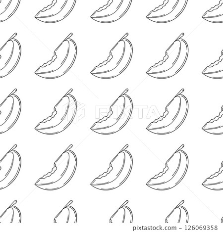 Monochrome cute pattern. Pattern for textiles in hand draw style 126069358
