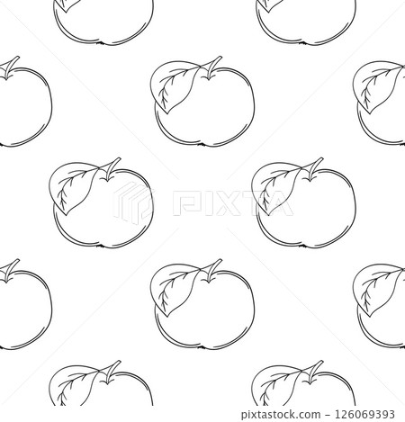 Monochrome cute pattern. Pattern for textiles in hand draw style Monochrome cute pattern. Pattern for textiles in hand draw style 126069393