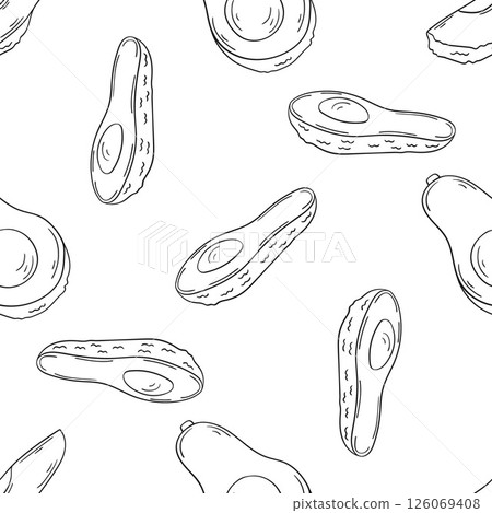 Monochrome cute pattern. Pattern for textiles in hand draw style Monochrome cute pattern. Pattern for textiles in hand draw style 126069408