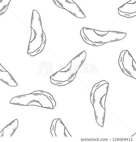 Monochrome cute pattern. Pattern for textiles in hand draw style 126069412
