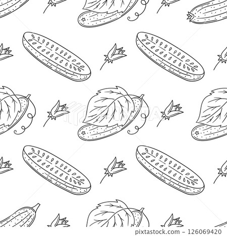 Monochrome cute pattern. Pattern for textiles in hand draw style 126069420
