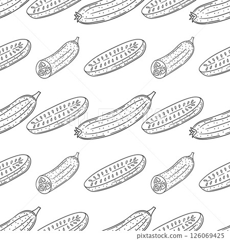 Monochrome cute pattern. Pattern for textiles in hand draw style 126069425