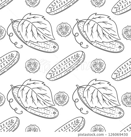 Monochrome cute pattern. Pattern for textiles in hand draw style Monochrome cute pattern. Pattern for textiles in hand draw style 126069430
