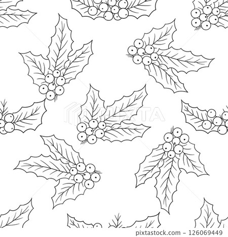 Monochrome cute pattern. Pattern for textiles in hand draw style 126069449