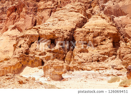 Rock texture in Timna Valley, Israel 126069451
