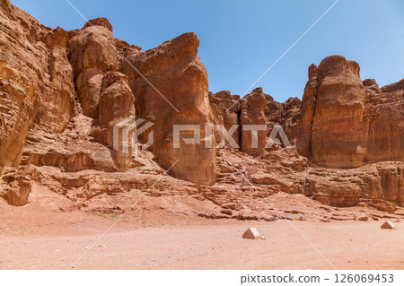 Shlomo Columns in the Negev Desert, Southern Israel Shlomo Columns in the Negev Desert, Southern Israel 126069453
