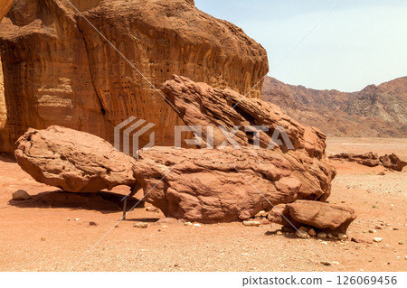 Rock formation in Timna Valley, Israel Landscape Rock formation in Timna Valley, Israel Landscape 126069456