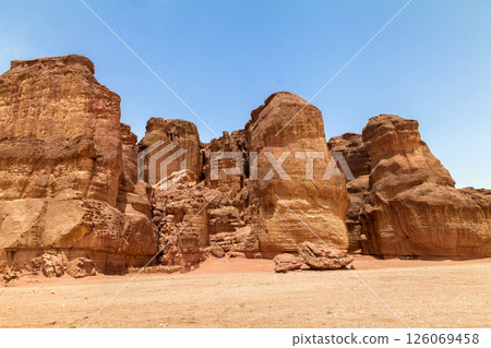 Shlomo Columns in the Negev Desert, Southern Israel Shlomo Columns in the Negev Desert, Southern Israel 126069458