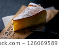 Cut cheesecake, dark 126069589