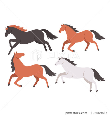 New Year's card material 2026 Year of the Horse illustration 126069814