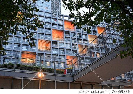 Shinonome Canal Court in the evening 126069826