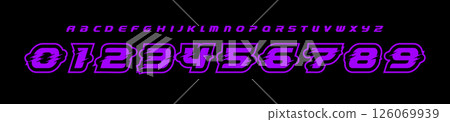 Cyberpunk glitch alphabet, bold techno typography, fast futuristic logo font, neon speedcore typeface, esports number style, edgy aggressive letterform, high-impact gamer design. Vector typeset. Cyberpunk glitch alphabet, bold techno typography, fast futuristic logo font, neon speedcore typeface, esports number style, edgy aggressive letterform, high-impact gamer design. Vector typeset. 126069939