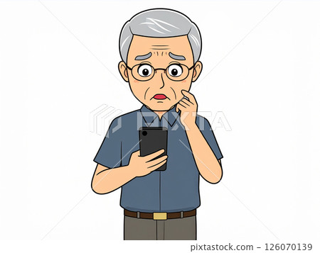 Elderly people, smartphones, problems 126070139