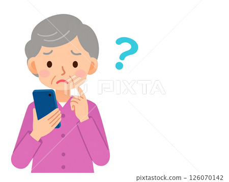 老年人、智慧型手機、問題 126070142