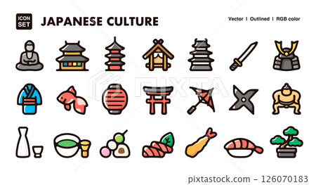 日本傳統文化圖標插圖集風俗、歷史、美食、建築、事件向量素材 日本傳統文化圖標插圖集風俗、歷史、美食、建築、事件向量素材 126070183