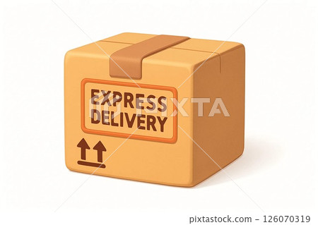 Express delivery box ready for shipping and fast delivery service. 126070319