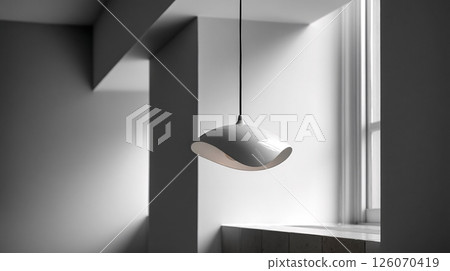 Ethereal Organic Abstraction in Clean White Space, Minimalist Conceptual Harmony 126070419