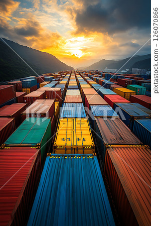 Supply chain analytics with delivery paths, pie charts, and bottleneck alerts 126070866