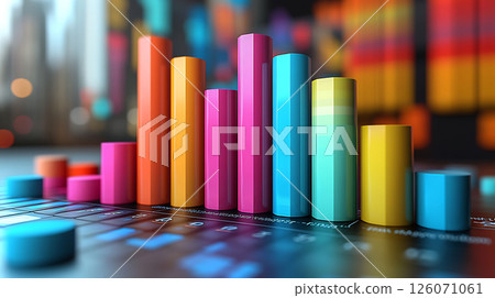 colorful infographics showing profit and loss...-插圖素材 [126071061] - PIXTA圖庫